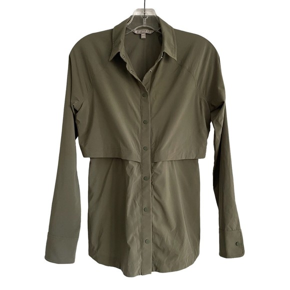 Athleta XXS olive Northstar Shirt - Picture 4 of 8